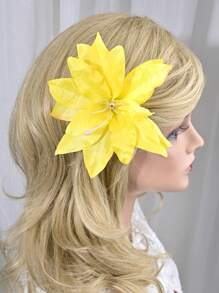 1pc Tropical Style Faux Flower Hair Clip, Suitable For Travel Photo Shoot And Outfit Accessory Claw Clips Hair Claws Hair Barrettes
