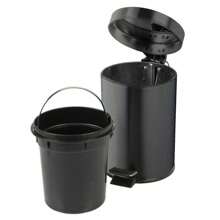 6PCS 3L Stainless Steel Pedal Bin In Black/Cream/White/Silver - Modern & Stylish Mini Bin For Bathroom/Kitchen/Toilet Rubbish