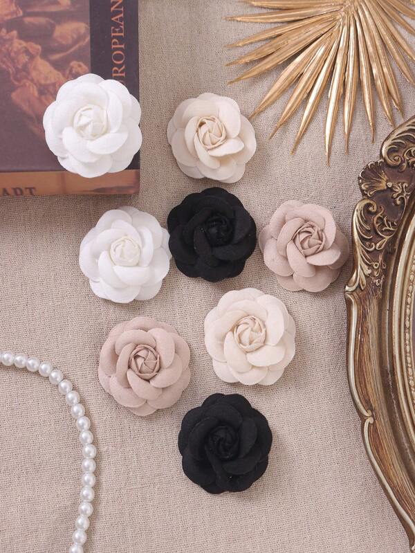 10pcs Artificial Rose Flower Heads, Home Party Holiday Decoration, Wedding Decor, Fake Flowers For DIY Craft Wreath Scrapbooking Accessories