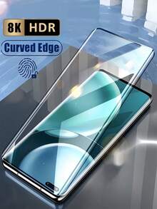 2 片装 3D 曲面钢化玻璃屏幕保护膜，适用于三星 Galaxy///Redmi/Honor///Realme/OPPO/VIVO/OnePlus。无气泡，易于安装，牢固不脱落。支持指纹解锁，不易碎。生日、家人、朋友的礼物，手机屏幕保护膜，手机配件 - 無色 - 查看 96