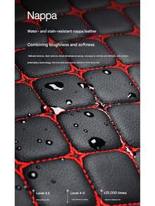 3pcs Set New Comfortable Nappa Leather Universal Car Seat Cushions, With Star Embroidery Backrest And Non-Slip Design, Suitable For All Seasons