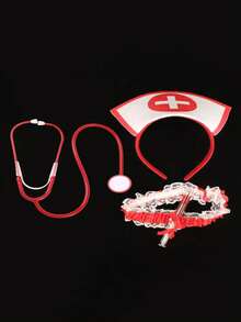 1PC Cute Sexy Nurse Headband Costume Props For Bar Party Cosplay, Dance Show Performance Halloween - Multicolor - View 7