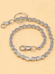 1件装女士街头嘻哈自行车链条裤链，百搭时尚配饰，适合秋季、万圣节等场合。 - 彩色 - 查看 8