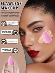 (粉红玫瑰金)18-20-22-25-30件化妆刷套装优质合成毛眼影混合刷套装化妆品工具+24件化妆工具套装 - 粉色 - 查看 7