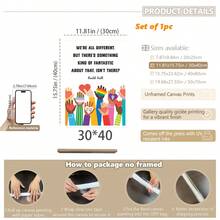 1 件，帆布挂画，带框，防水，教室装饰，教师墙面艺术，平等海报，儿童可打印艺术，同性恋，女孩力量，LGBTQ，包容，励志名言，墙面艺术，海报，LGBT - 彩色 - 查看 18