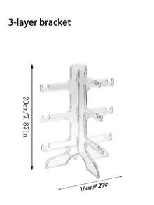 1 pieza Soporte de exhibición de 6 capas para 6 pares de gafas de sol transparentes, organizador para regreso a clases - transparente - Ver 11