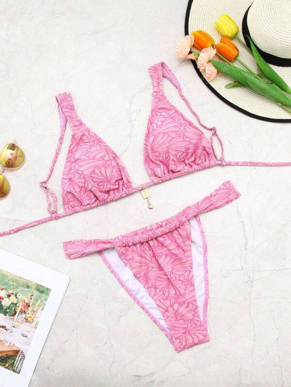 2 pezzi Costume da bagno elegante e casual in batik a quadri per donne curvy, adatto per spiaggia, appuntamenti serali, vacanze, feste di compleanno, feste in solitaria, viaggi, estate