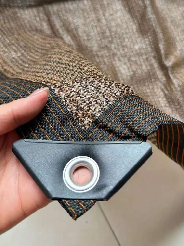 1pc Sunshade Cloth 90% Coffee Color Sunshade Net Sunshade Net Suitable For Garden Patio, Plant Sunshade Sail Greenhouse Outdoor Pavilion Lawn Sunshade Cloth Suitable For Dog House Chicken House Easier To Hang Sunshade Net Cover - Coffee Brown - View 5