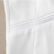 Blazer casual delgado blanco para damas, de manga 3/4, nueva prenda de vestir de oficina para primavera-verano 2025 - Blanco - Ver 5