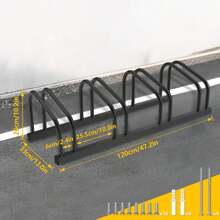 LILIIN Srebrny/czarny stojak na rowery na podłogę na 2/4/6/8 rowerów, uniwersalny stojak na opony o szerokości 30-65 mm, ocynkowany uchwyt na rower ze stali, montaż na podłodze i ścianie