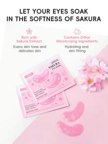 3 piezas/5 piezas/10 piezas/20 piezas/60 piezas/100 piezas Mascarillas para ojos con aroma a flor de cerezo japonesa LAIKOU, 6g, hidratante, iluminadora, antienvejecimiento, crema de ojos nutritiva, reduce las líneas finas, apta para todo tipo de piel, cuidado diario para mujeres, madres, esposas, hermanas, adolescentes, novias, cuidado de ojos, pre-maquillaje SPA - Rosa - Ver 5