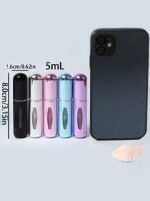 6Pcs Travel Perfume Bottle Refillable Portable Mini Atomizer Spray Refill Bottle Women Pocket Dispenser Cologne Sprayer 5ml