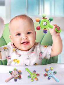 Regalo di anniversario per bambini, giocattolo di crescita, buon aiuto, giocattoli per bambini, sonagli, puzzle, dentizione, selezione di 10 pezzi in materiale TPE morbido, selezione di materiali sicuri, tesoro per la mamma, adatto per 0-12 mesi