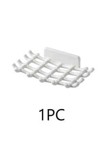 Soap Bar Holder For Shower Wall, Self Draining Soap Dish With Hooks, No Drilling, Bathtub Kitchen Sink Waterproof Adhesive Wall Mounted Dish.Creative Drainage Soap Box Wall-Mounted Shelf Household No-Hole Bathroom Soap Box Bathroom Kitchen Storage Supplies. Back To School