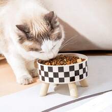Elevated Stainless Steel Pet Bowl, Anti-Spill Cat Water/Food Bowl, Detachable For Cats, Dogs, Small Pets, Multicolor Available
