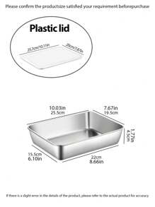 1/2/3 Stücke Edelstahl Lebensmittel Aufbewahrungsbehälter Set mit Einzeldeckel - Große Kapazität, wiederverwendbare quadratische Bento Boxen, auslaufsichere Lunch Box Aufbewahrungsschalen für Büroarbeiter, Restaurants, Fitnessstudios