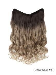 Extensions de cheveux Extensions à clipper en forme de V Extensions de cheveux ondulés Extensions synthétiques en 1 pièce seul morceau avec 5 clips de sécurité Extensions de cheveux à clipser pour usage quotidien des femmes