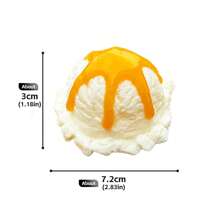 Simulation Ice Cream Ball Model Fake Sweet Cone Dessert Shop Lifelike Decor Photography Props Display Fake Food Model Ornament DIY Accessory