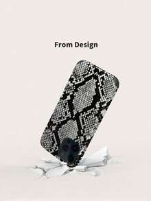 غطاء هاتف بنمط جلد الثعبان، تصميم عنصر حيواني فاخر وبسيط، نقش بارز بنمط جلد الثعبان، مقاوم للصدمات، يعزز الصوت، بنهاية جلدية ناعمة، متوافق مع 17 Pro Max/16 Pro Max/12 Pro/13/14 Plus/15 Pro Max/16 Pro Max، 11/13 Pro، Galaxy S24 Ultra، هدية رائعة