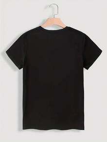 Women'S Casual Summer T-Shirt With Adorable Poodle Design - Short Sleeve, Round Neck, Machine Washable, Perfect For Outings And Sports, Casual Wear | Playful Dog Design | Comfortable Fit - 黑色 - 查看 2