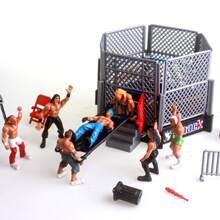 Wrestling Arena Model Playset - Muscular Gladiator Action Figure Toys, Roleplay Playset