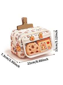 Conjunto de Estojo de Caneta de Papelaria, Fez o Meu Professor Me Perguntar Onde Eu Comprei!!! 1 peça Conjunto de Estojo Escolar Capivara, Bolsa de Papelaria com Grande Capacidade de Armazenamento, Estojo de Papelaria em Pé para Mesa do Campus, Caixa de Lápis Portátil e Conveniente, Caixa de Papelaria de Armazenamento Classificado Multicamada Transparente, Bolsa de Armazenamento de Pequenos Itens Multiuso. Acompanha todos os acessórios mostrados na imagem!, Estojo de Lápis, Nécessaire, Mochila Escolar