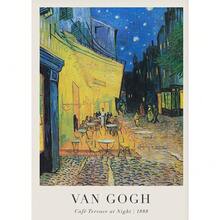 1/3 件梵高世界名画海报和版画男士肖像油画墙面艺术画家居酒吧房间装饰无框复古画框复古文学画框复古