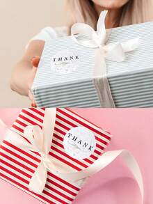 500pcs Delicate Texture Thank You Stickers, 1 Inch, Marble Mesh Design, Suitable For Birthday, Wedding, Favors, Bridal Shower, Wedding Decor, Great For Small Business Owners, PVC Adhesive DIY Decorative Labels - Multicolor - View 2