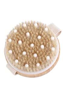 1 pieza Cepillo de baño exfoliante y de masaje suave con 1 pieza de bolsa con cordón colgante y 1 pieza de estropajo, Juego creativo para el baño para decoración del hogar y baño en verano