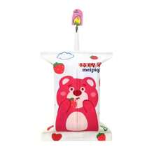Disney Disney Hanging Tissue Box Cover, Cute Pink Bear Tissue Paper Holder For Living Room Kitchen School Supplies, Back To School