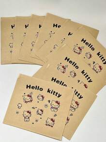Sanrio 5/10 pezzi di borsette di stoccaggio in pelle di mucca a tema Hello Kitty, borsette per bracciali, borse carino da cartone animato, buste regalo, buste a bolle autoadesive, buste per imballaggio e stoccaggio
