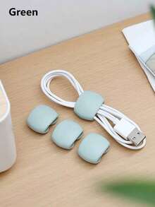 3PCS Multi-Color Silicone Headphone & Charger Winding Buckle Set, Reusable Multi-Purpose Cable Tie Data Cable Organizer, Multipurpose Cable Organizer For Wires And Cables, Grocery Bag Ties, Easy To Use Multifunctional Home And Travel Accessories - Multicolor - View 7