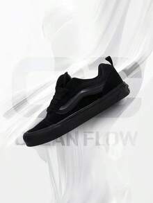 Vans Knu Skool Triple Black – Shose For Man-Vintage -Spring & Summer-Inspired Running Shoes, Shock-Absorbing Comfort, Gym To Streetwear Casual Wear-Mother's Day Gifts-Father's Day Gift–VN0009QCBKA - Black/Black - 查看 1