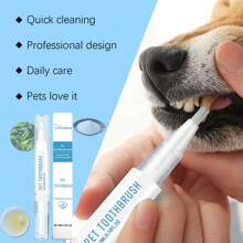 Gel reparador oral para mascotas que elimina el mal aliento y el sarro. Cuidado refrescante para los dientes de mascotas. Bolígrafo para limpieza dental de mascota