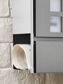 Stainless Steel Modern Letter Box With Newspaper Holder, Lid, Lockable, Easy To Install, Silver - Silver - View 7