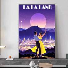Tranh in và áp phích phim ca nhạc La La Land Tranh vải Quán cà phê Áp phích Trang trí tường Phòng Khung tùy chọn - Nhiều màu - Xem 19