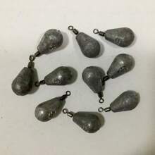 10-Pack Tear Drop Sinkers - Long Cast Surf Fishing Weights For Beach/Pier/Offshore | Saltwater Pyramid Sinkers With Eyelets For Rigging (1oz/2oz/3oz Options)