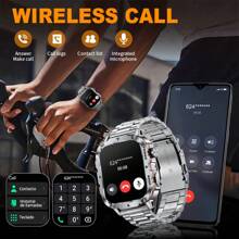 LIGE Smart Watch/Stylish Sports Watch/1.95-Inch Large Screen/Wireless Call/Smart Voice Assistant/Calories/Timer/Alarm Timer/Photo Record/Multifunctional New Men's And Women's Watch/Sports Tracking Bracelet/Men's Watch/Ladies' Watch/Ladies Watch/Wear Decoration