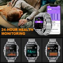 LIGE Smart Watch/Stylish Sports Watch/1.95-Inch Large Screen/Wireless Call/Smart Voice Assistant/Calories/Timer/Alarm Timer/Photo Record/Multifunctional New Men's And Women's Watch/Sports Tracking Bracelet/Men's Watch/Ladies' Watch/Ladies Watch/Wear Decoration