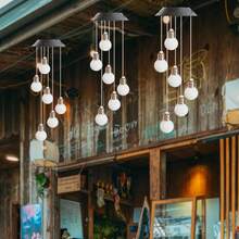 1pc Rice Bulb Ball Wind Chimes Light Outdoor Waterproof Hanging Mobile Lamp Solar Powered Warm White Suitable For Home Garden Yard Patio Balcony Bedroom Holiday Party Wedding Festival Decoration - View 5