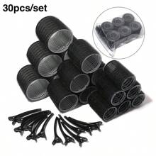 30pcs/Set Self Grip Heatless Hair Curling Roller Hair Curlers DIY Hair Styling Accessories For Women