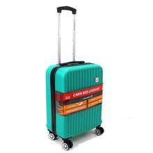 55x40x23cm Cabin Trolley Case 4 Wheel Hard Shell Suitcase Luggage Carry On 51L - Burgundy - View 3