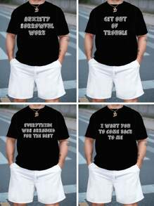 Customized Text Men's Plus Size T-Shirt, Personalized Design, Plus Size Men's Clothing, Loose Fit Plus Size Summer T-Shirt Customization, Upload Your Text/Birthday Wishes/Anything You Want To Say, Friend/Selfie/Family/LOGO/Pet Photo Customization, Birthday/Father's Day/Valentine's Day Holiday Customization, Team Outdoor Wear Customization, Personalized Graphic Crew Neck Loose Fit Plus Size Short Sleeve T-Shirt