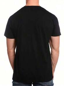 180g Premium 100% Cotton Men's Outdoor - Ready Summer T - Shirt - Majestic Eagle Design, Great For Hiking And Nature Adventures - Black - View 2