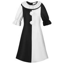 Damski/męski kombinezon Horror Czarno-biały zabójca, kostium klauna Horror dla dorosłych, odpowiedni na imprezę karnawałową