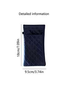 1 件时尚皮革眼镜收纳袋、太阳镜和处方眼镜拉链盒、双层眼镜收纳袋