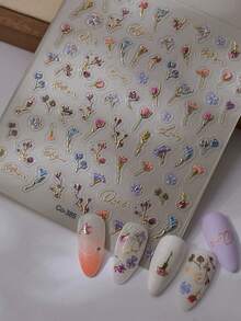 1 Pc Cosmic Planet Nail Art Stickers 5D Jelly Adhesive Sliders DIY Nails Polish Manicure Sticker Decals