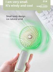 1 Stück zweifarbiger unisex Paar USB Aufladelampe Hochgeschwindigkeits Mini Handventilator mit Schlüsselanhänger, schlichtes Design, geeignet als Geschenk, für Outdoor, Strand, Reisen, Sport, Zuhause, Büro und täglichen Gebrauch