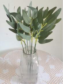 2 pièces de chaque Fleurs artificielles, 5 types d'assortiment de bouquet de fleurs artificielles, branches de fleurs artificielles décorations de fleurs fausses en soie pour l'aménagement de la maison, le mariage, le bureau, la cérémonie de remise des diplômes (vert et blanc)