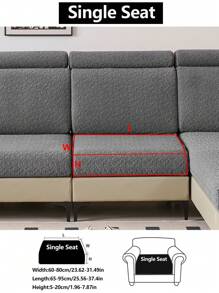 1pc Stretch Sofa Cover, Universal Four Seasons Anti-Slip Anti-Splash Full Wrap Fabric Thicker Sofa Seat Cushion Cover, Machine Washable Sofa Throw Blanket, Dustproof And Dirt-Resistant Home Decor Pet Friendly Protector Fits L-Shaped Sofa And 1/2/3/4 Seater For Bedroom, Office, Living Room